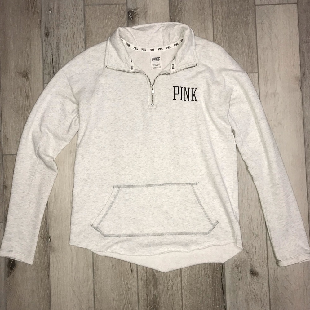 Pullover PINK Light Gray Sweatshirt